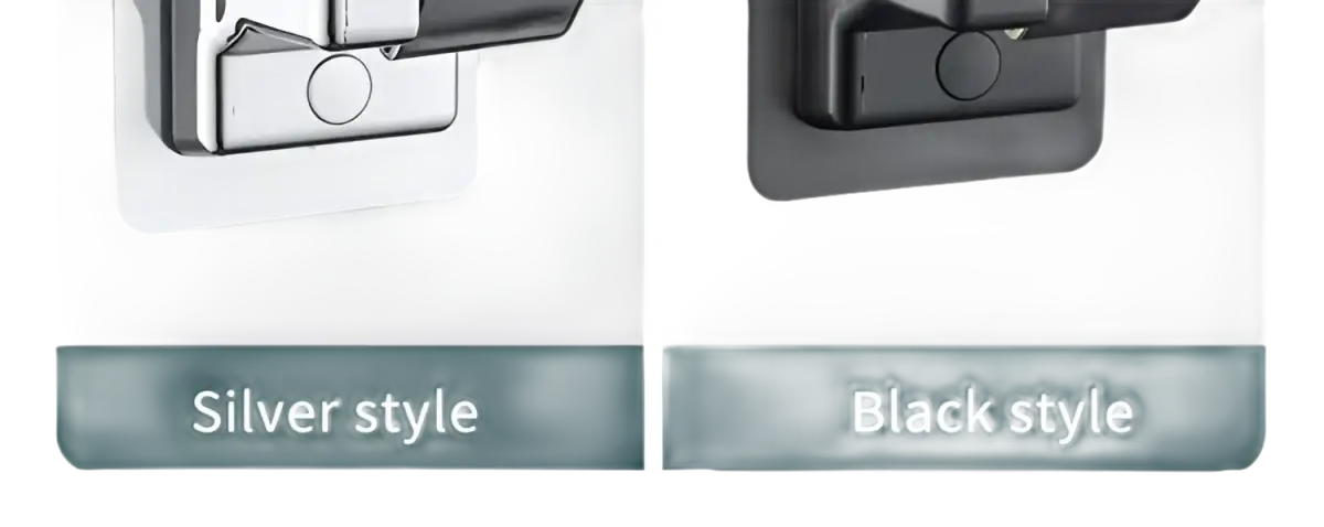 Silver and black wall hooks.