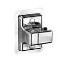 Chrome shower head holder.