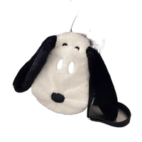 Plush Snoopy-shaped shoulder bag.