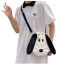 Plush Snoopy crossbody bag.