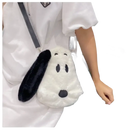 Plush Snoopy crossbody bag.