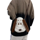 Snoopy-shaped plush shoulder bag.