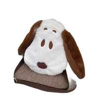 White plush Snoopy-shaped shoulder bag.