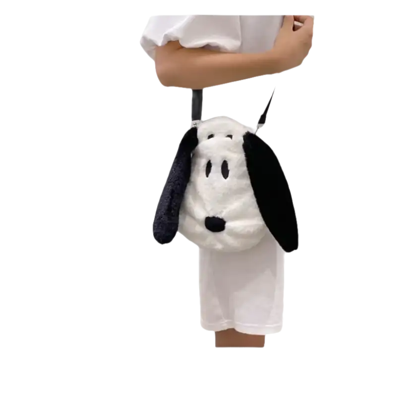 White Snoopy plush purse.