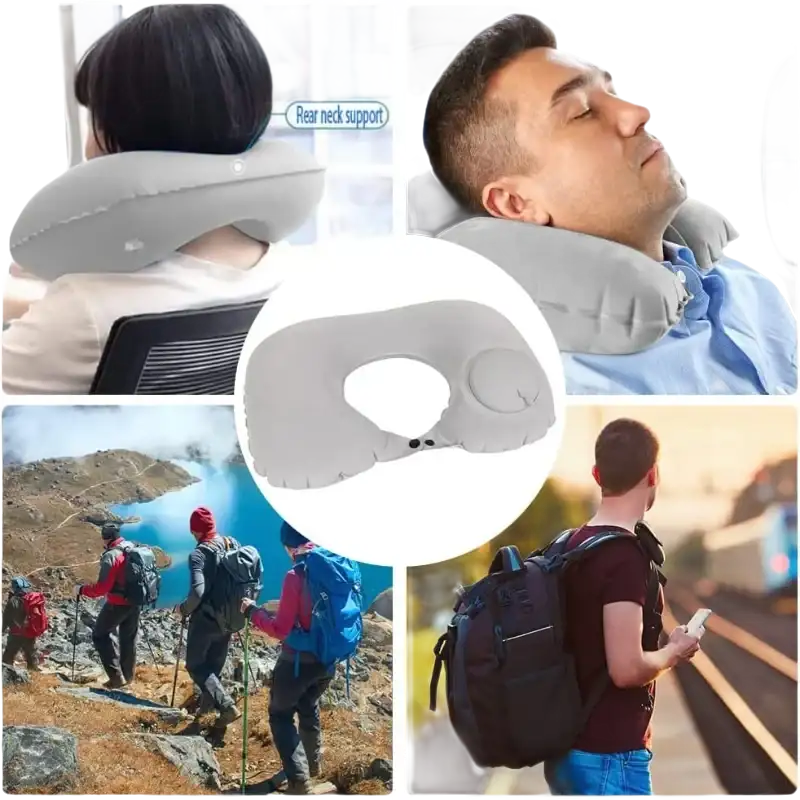Airpillo Inflatable Neck Pillow With Trendy Chill Vibes