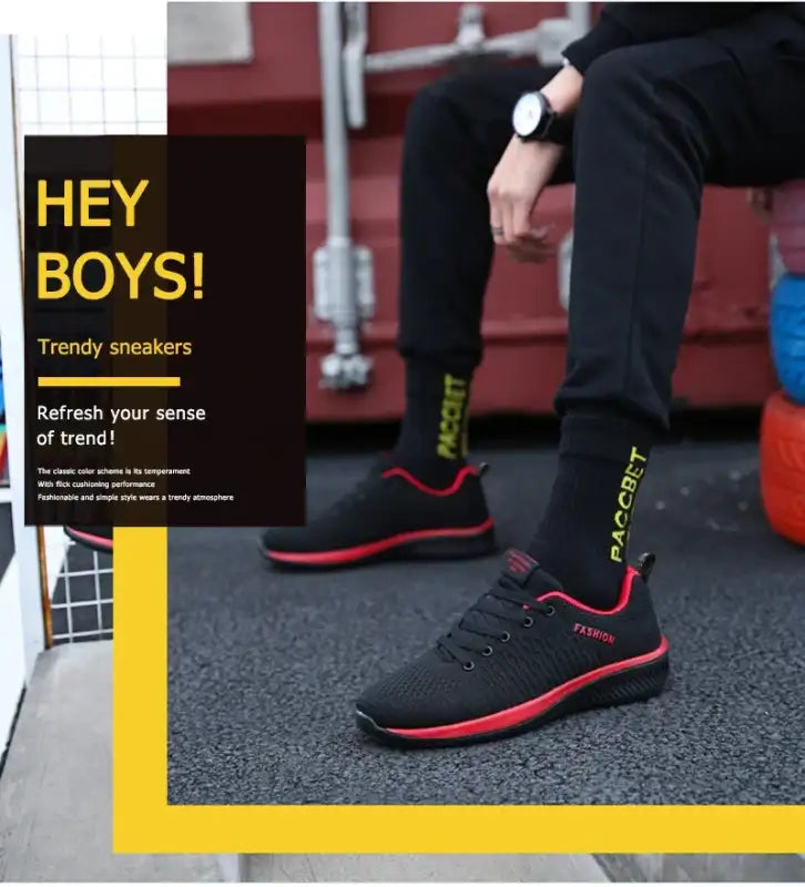 Mens Casual Sneakers Running Shoes Men Lace-up Lightweight Comfortable Breathable Big Size 46 Athletic Walking Shoes