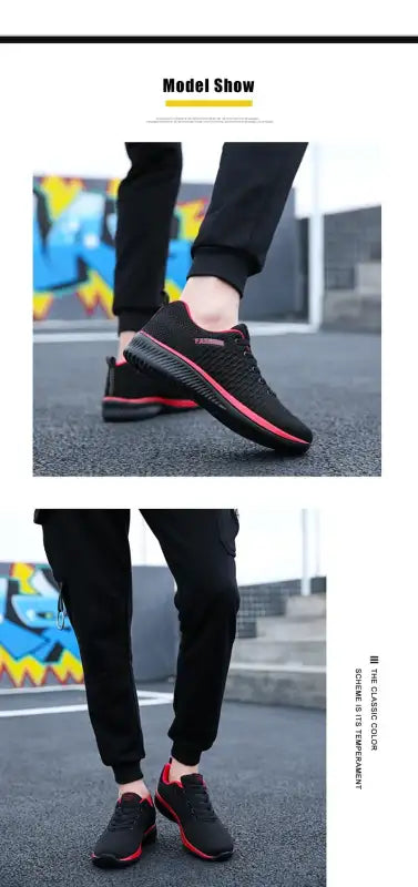 Mens Casual Sneakers Running Shoes Men Lace-up Lightweight Comfortable Breathable Big Size 46 Athletic Walking Shoes