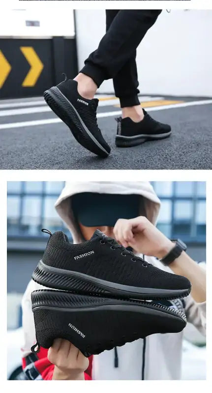 Mens Casual Sneakers Running Shoes Men Lace-up Lightweight Comfortable Breathable Big Size 46 Athletic Walking Shoes