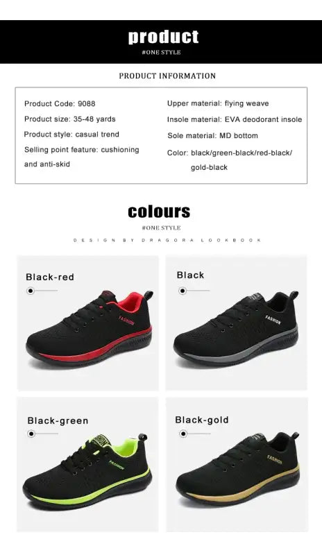 Mens Casual Sneakers Running Shoes Men Lace-up Lightweight Comfortable Breathable Big Size 46 Athletic Walking Shoes