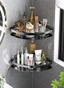 Storage Organizer Shower Shelf Bathroom Shelf Aluminum Alloy Shampoo Rack Makeup Bathroom Accessories No Drill Wall