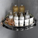Storage Organizer Shower Shelf Bathroom Shelf Aluminum Alloy Shampoo Rack Makeup Bathroom Accessories No Drill Wall