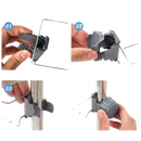 Faucet sponge holder installation instructions.