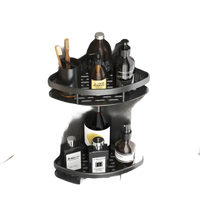 Two-tiered corner shower caddy.