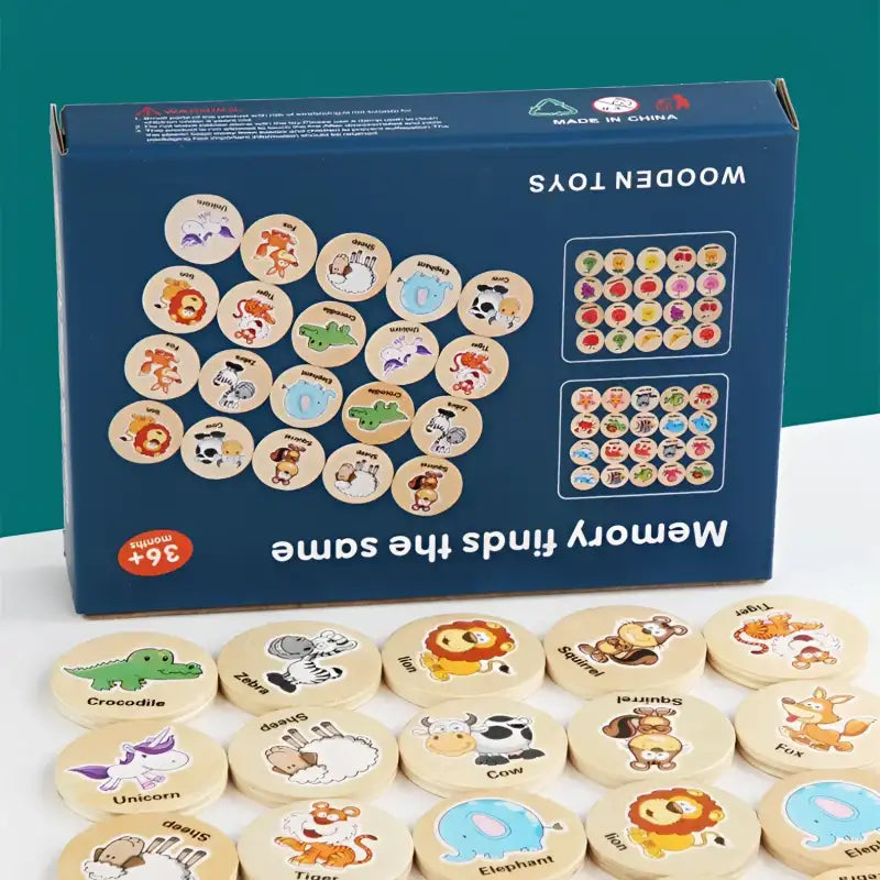 Animal Memory Mayhem Cartoon Thinking Pattern Wooden Toys
