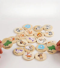 Animal-themed matching game tiles.