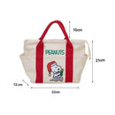 Canvas tote bag with Snoopy design.
