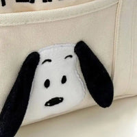 Snoopy-themed canvas tote bag.