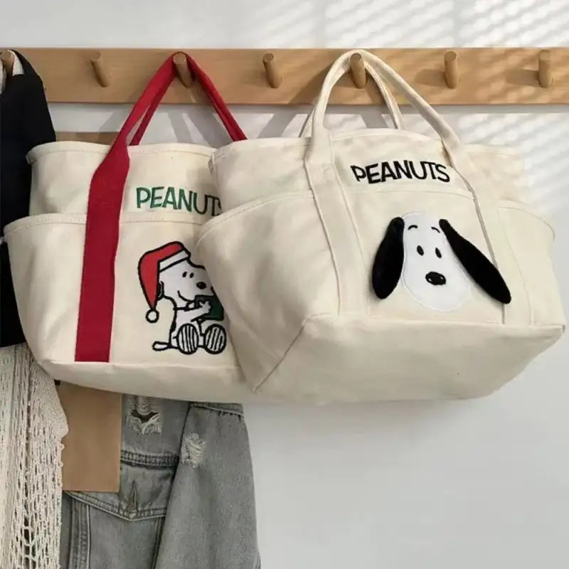 Snoopy kawaii Anime High Quality Canvas Tote Bags
