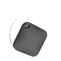 Square, dark gray anti-loss locator.