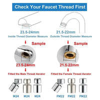 360° Rotary Kitchen Faucet Spray Head Filter washbasin Splash proof Adapter 2 Mode adjustable Kitchen Sink Faucet