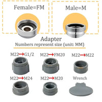 360° Rotary Kitchen Faucet Spray Head Filter washbasin Splash proof Adapter 2 Mode adjustable Kitchen Sink Faucet