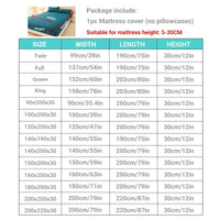 1pc 3D Air Fabric Thick Mattress Cover 100% Waterproof Mattress Protector Soft and Breathable Fitted Bed Sheet (No