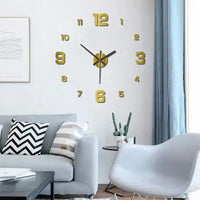 Creative Frameless DIY Wall Clock Wall Mechanism Night light Arrows Decal Home Silent Clock Living Room Office Wall
