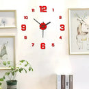 Creative Frameless DIY Wall Clock Wall Mechanism Night light Arrows Decal Home Silent Clock Living Room Office Wall