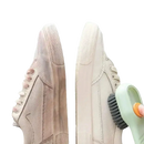 Before-and-after shoe cleaning.