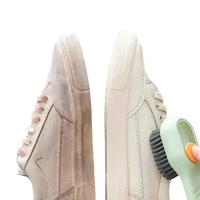 Before-and-after shoe cleaning.