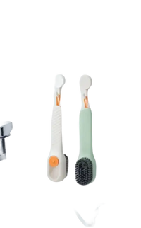 Two handled cleaning brushes.