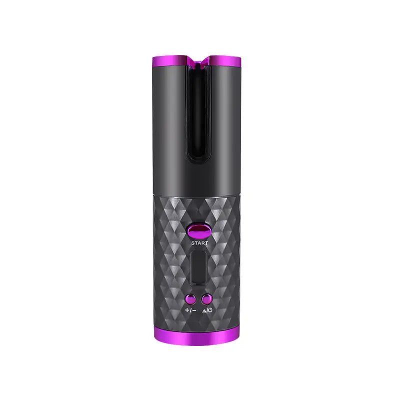 AutoCurl Pro: Portable Rotating Hair Curler - Black / USB