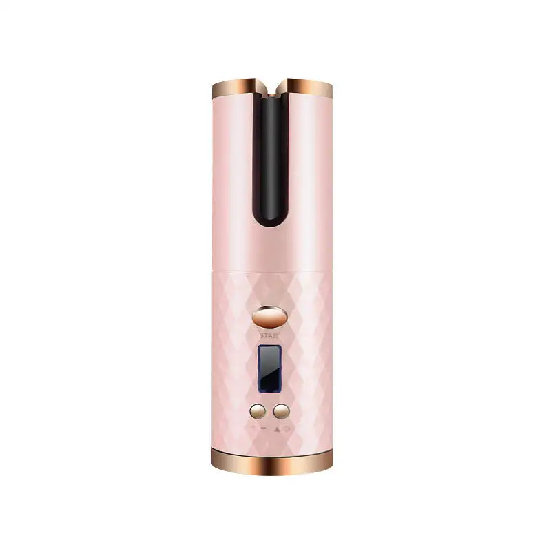 AutoCurl Pro: Portable Rotating Hair Curler - Pink / USB
