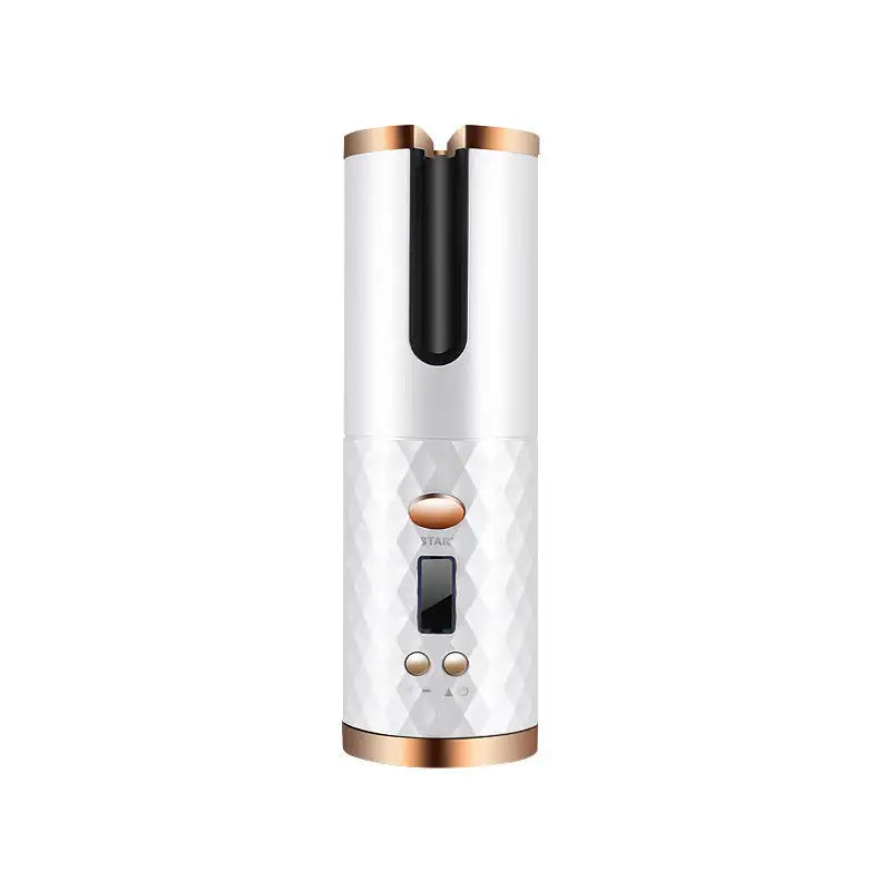 AutoCurl Pro: Portable Rotating Hair Curler - White / USB