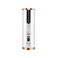 AutoCurl Pro: Portable Rotating Hair Curler - White / USB