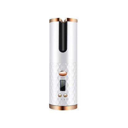 AutoCurl Pro: Portable Rotating Hair Curler - White / USB