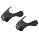 Black shoe shields with ventilation holes.