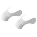 White perforated shoe shields.