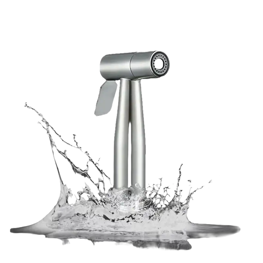 Silver bidet sprayer.