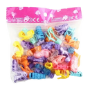 Bag of colorful doll shoes.