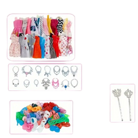 Doll clothes and accessories set.