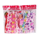 Packaged doll dresses.