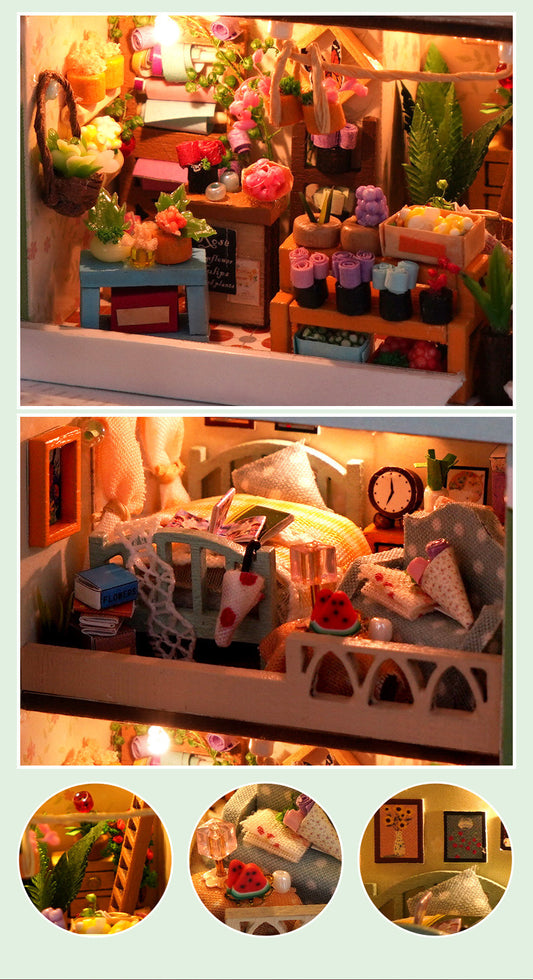 DIY Handmade Cottage Milk Carton Night Lamp – Miniature Scene House Building Model Kit 🏡✨