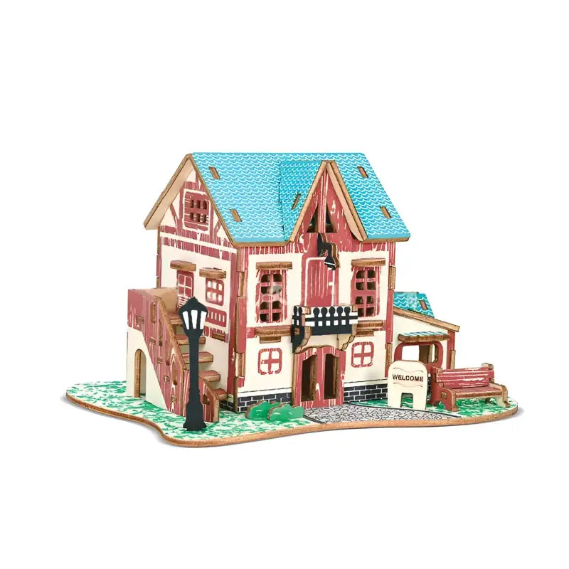 Wooden puzzle 3D three-dimensional puzzle DIY model - 4Style