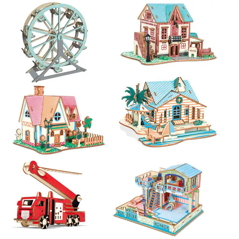 Beachy Keen Diy Model Kit Wooden Diy Puzzle
