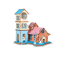 Wooden puzzle 3D three-dimensional puzzle DIY model - 9Style