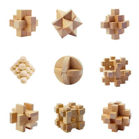 Beech Burr Puzzle Puzzle Brainy Nine-piece Set Pack