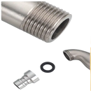 Metal pipe fittings and rubber gasket.
