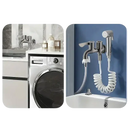 Faucet with multiple water connections.