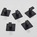 1-4pcs Bathroom Adhesive Wall Black Robe Hooks Towel Hook Coat Holder Keys Clothes Hanger Bathroom Kitchen Hardware